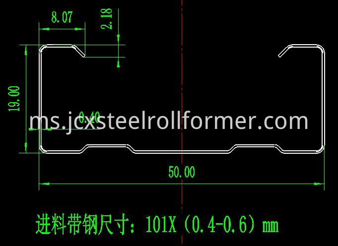 Harga yang Baik Omega Ceiling Roll Forming Machine